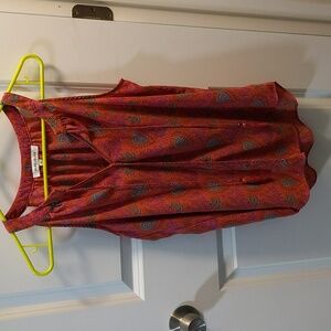 Rose + Olive blouse tank